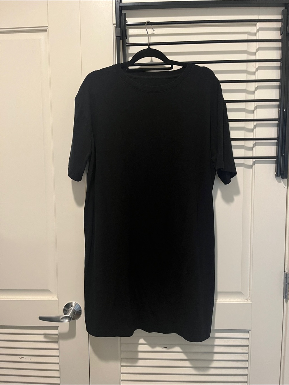 a new day Black Tee Dress with Crew Neck